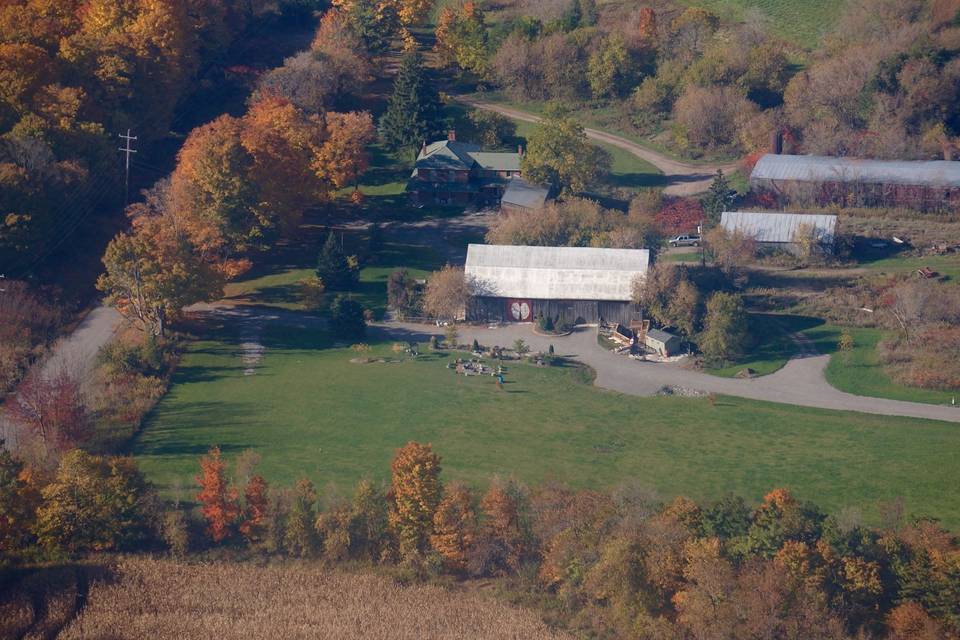 Century Barn arial