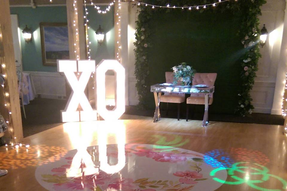 Dance floor setup