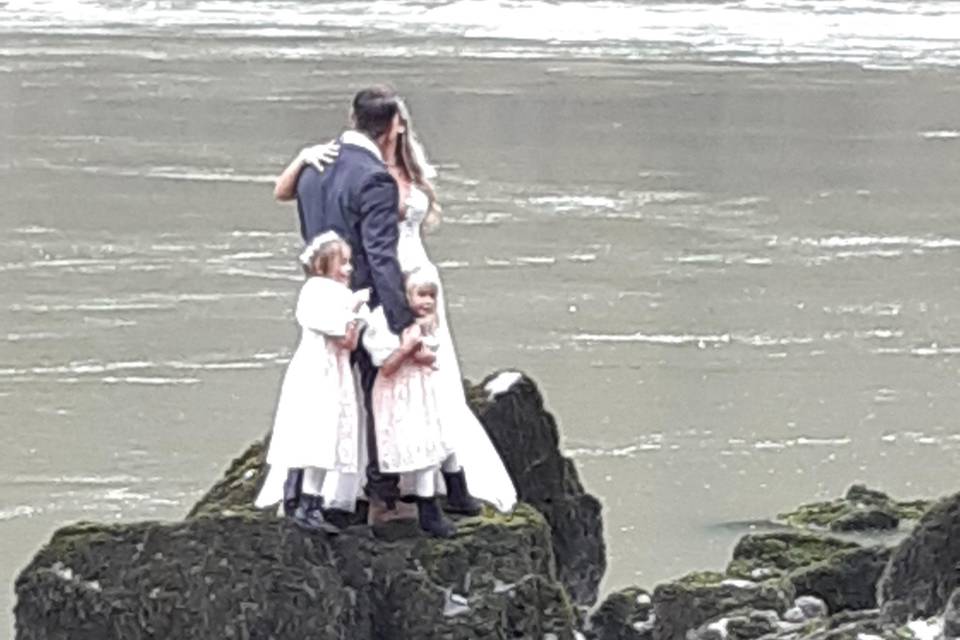 Heli Wedding on the river