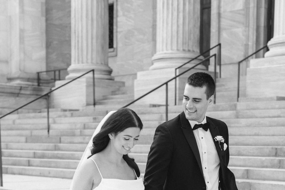 Black and white wedding