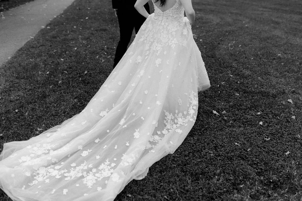 Beautiful wedding gown