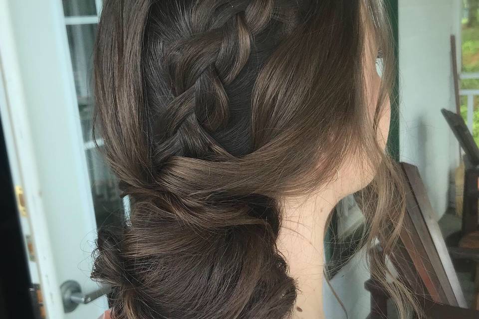 Peek a book updo