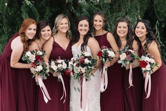 Bride and Bridesmaids