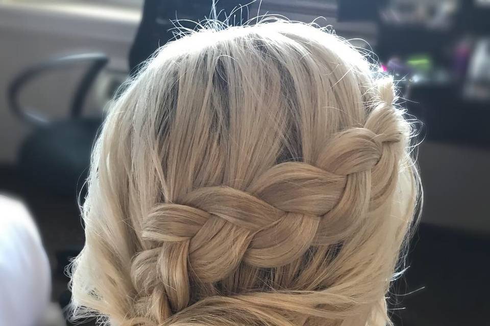 Bridal updo with braid