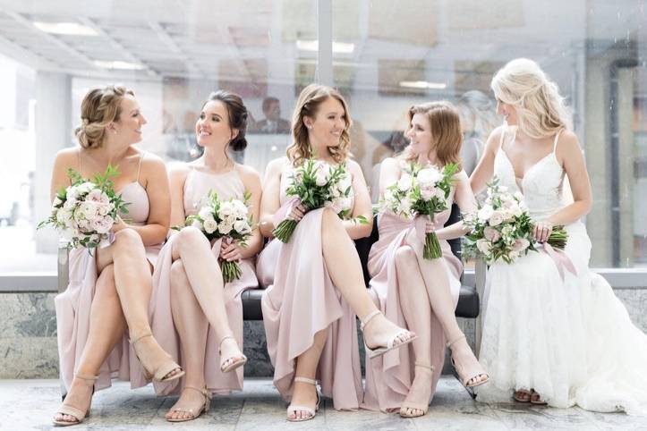 Bride and Bridesmaids