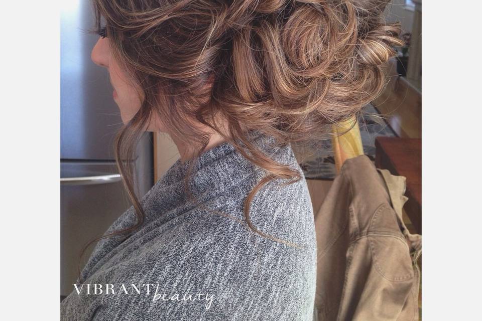 Loose updo style