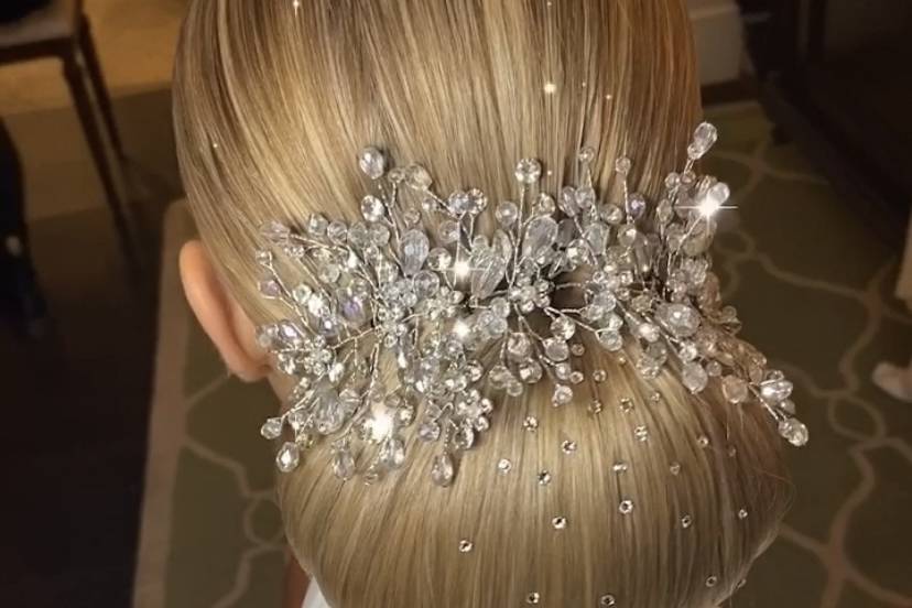 Jewelled Hair bun