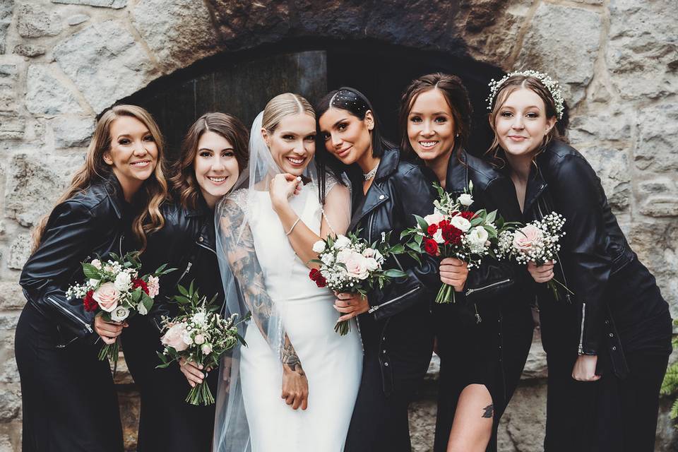 Bride and Bridesmaids