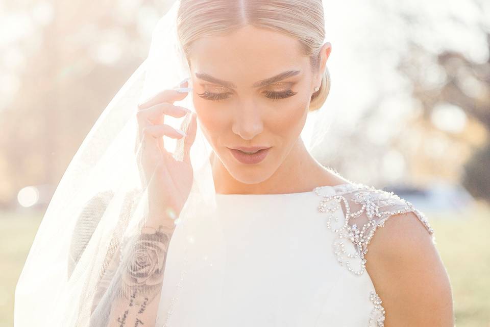 Bridal makeup and hair