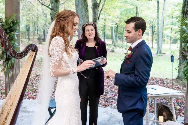 Officiant and Harpist, Tracy