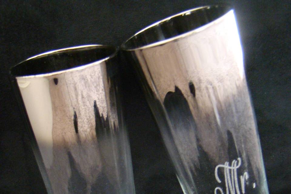 Ombre Tall Champagne Flutes