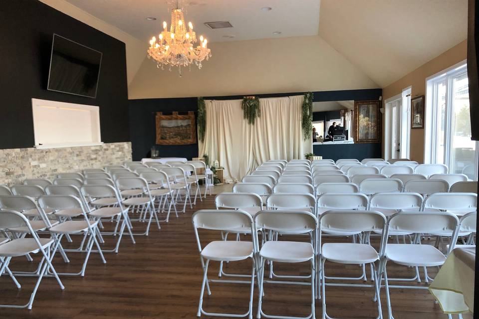 Indoor ceremony setup