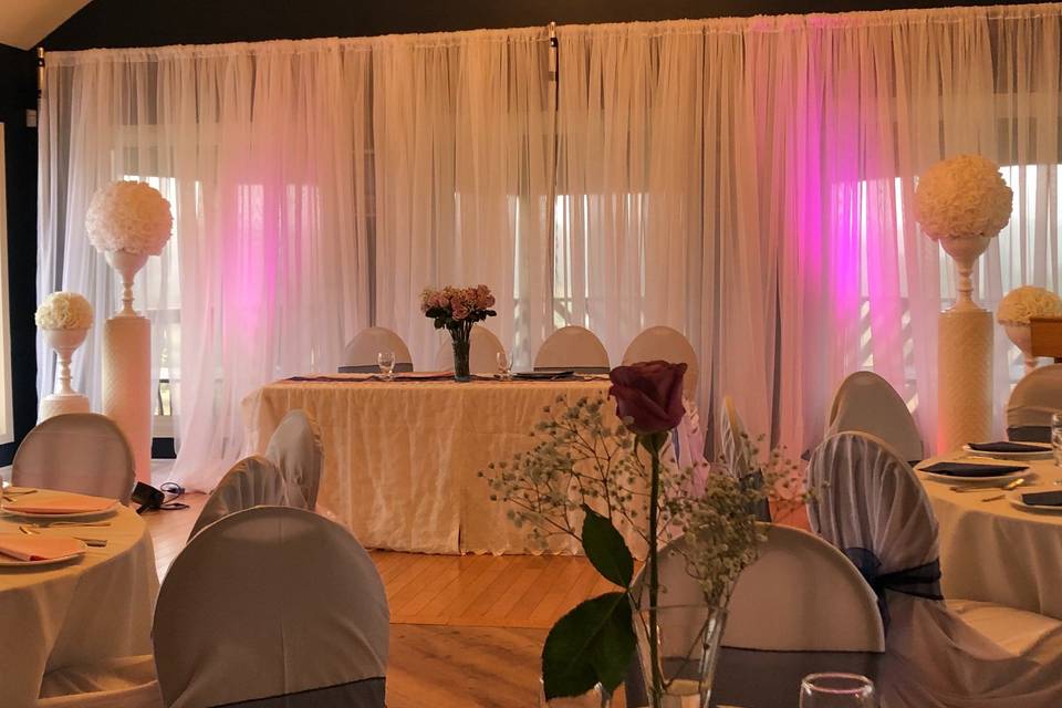 Head table setup