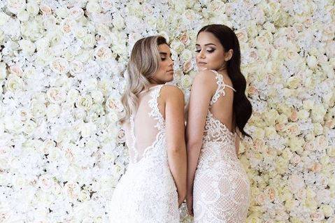 V Neck Spaghetti Straps Lavender Wedding Dresses Backless Bridal Gown –  Tirdress