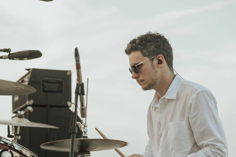 Drummer on the Beach