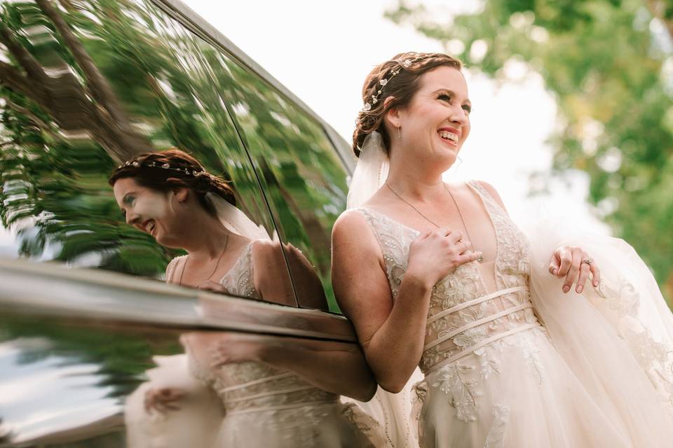 Reflecting the bride