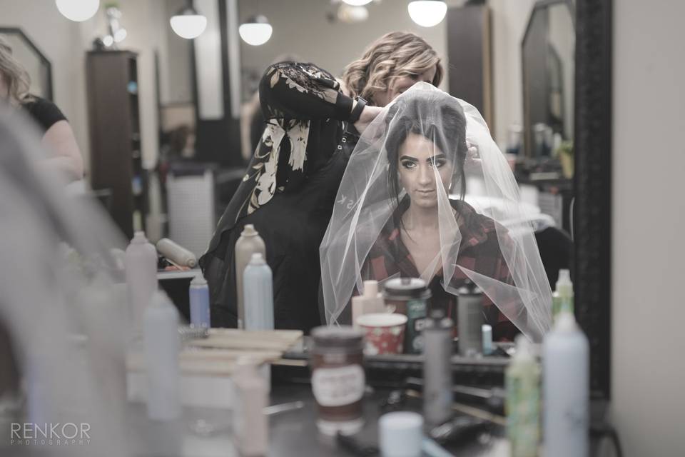 Bride beauty salon