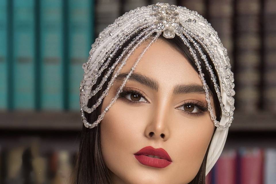 Full glam bridal look with bo