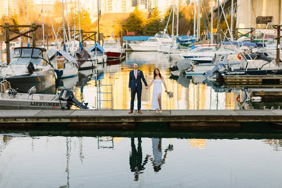 Sunset city elopement