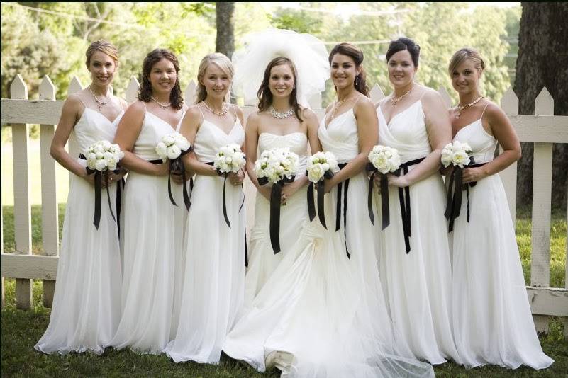 Bridesmaids post ceremony