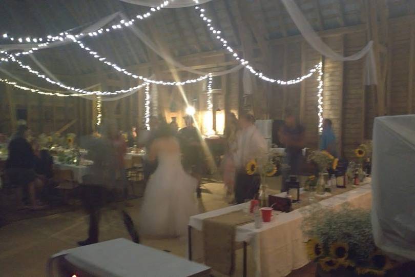 Bride and Groom Getting Down