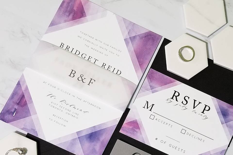 Modern geometric invitations