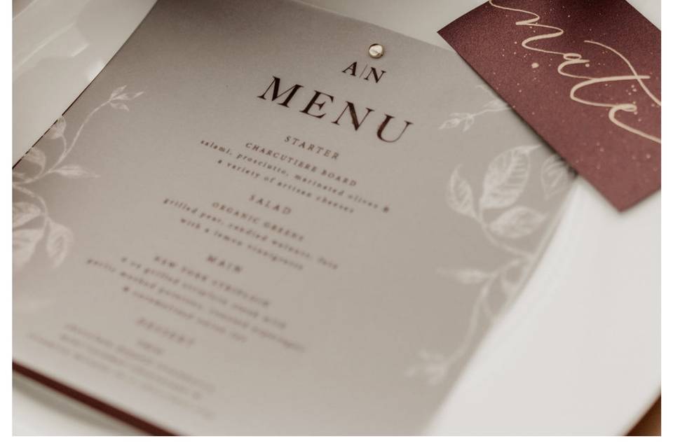 Vellum menu