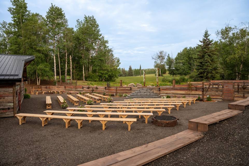 Seating area & gas firepits