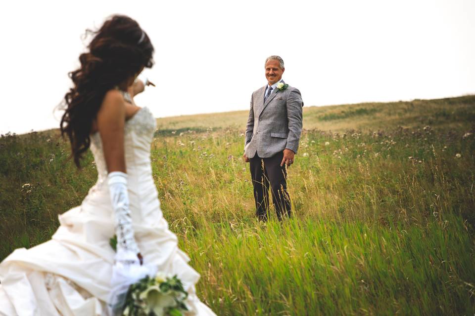 Summer field wedding