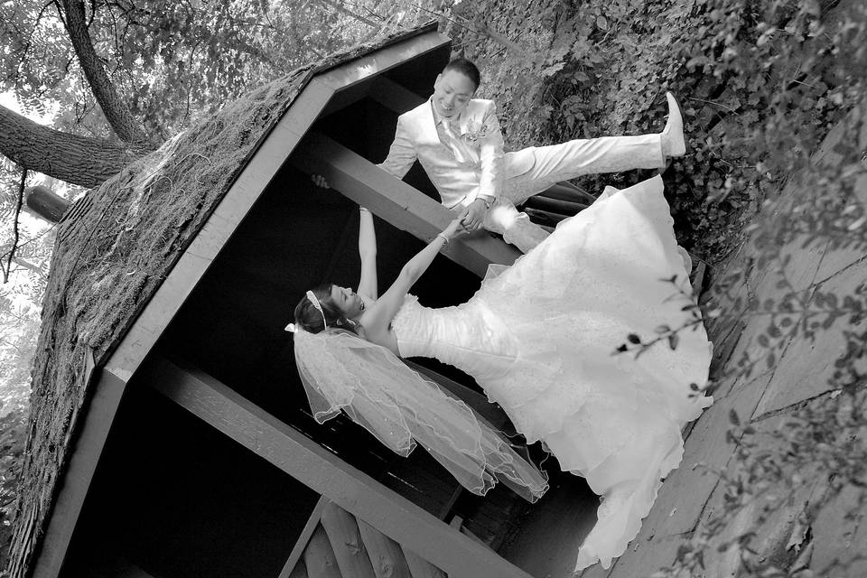 Chinese bride and groom