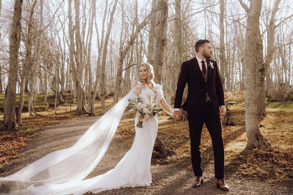 Woodland wedding shoot