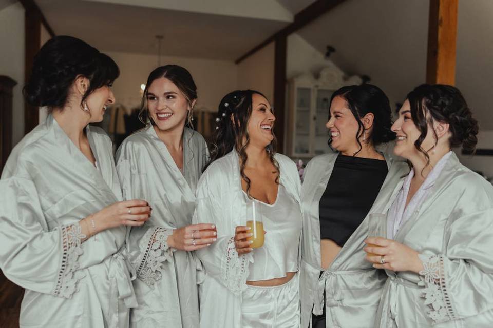 Bride and Bridesmaids