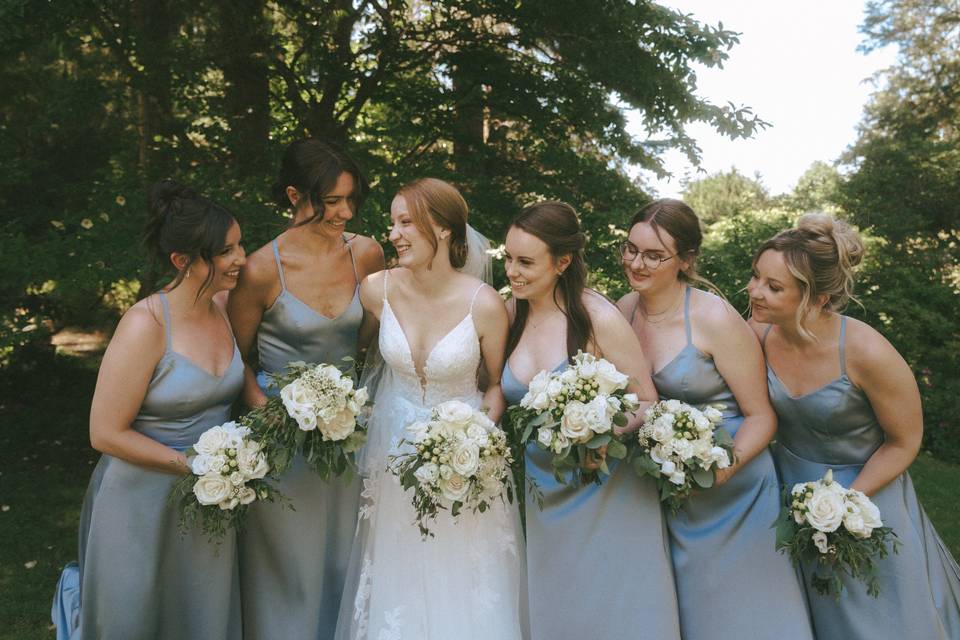 Bride and Bridesmaids