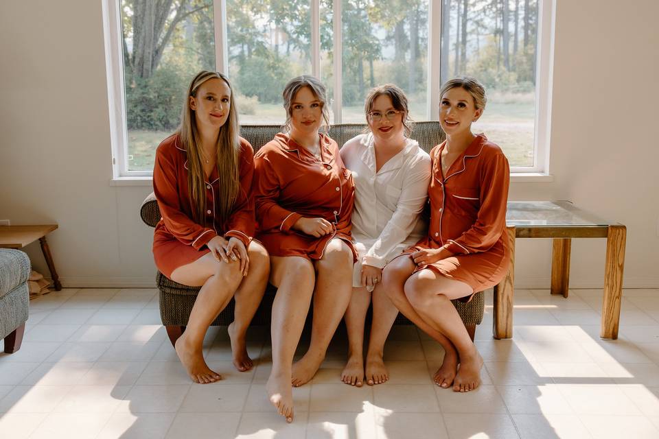 Bride and Bridesmaids