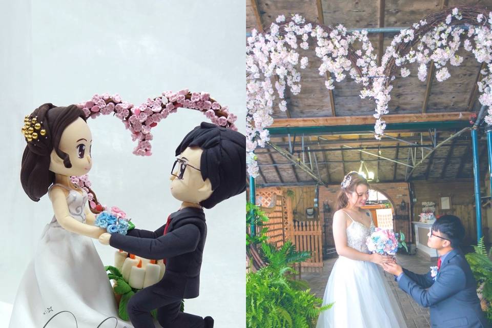 Beautiful cake topper