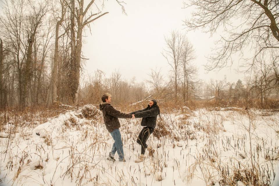 Snowy Engagement