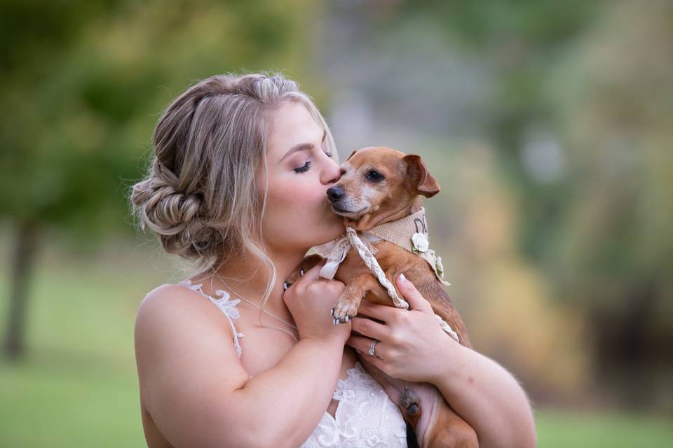Bride and her best dog