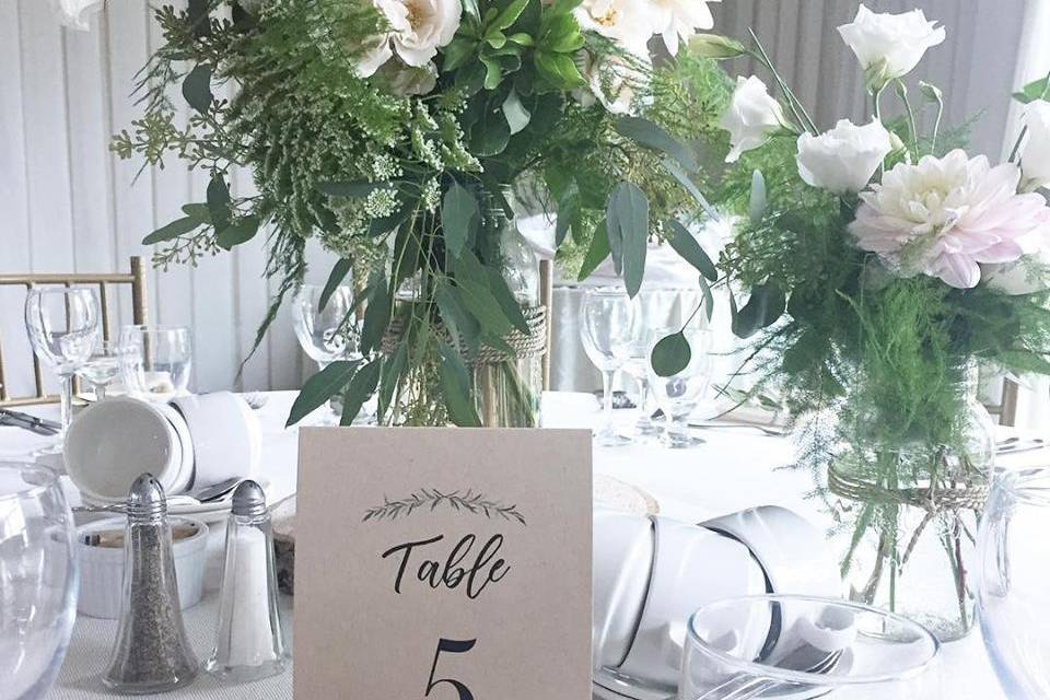 Custom menu/table number