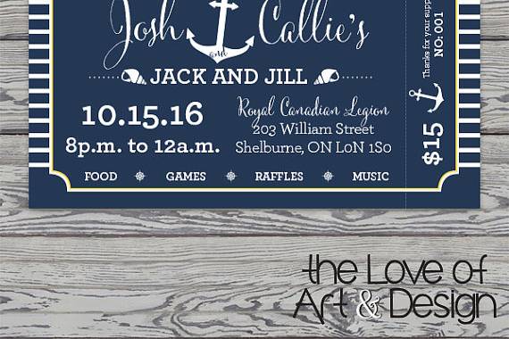 Custom Jack and Jill Tickets