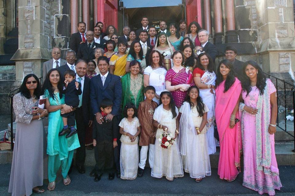 Group Shot on steps of church