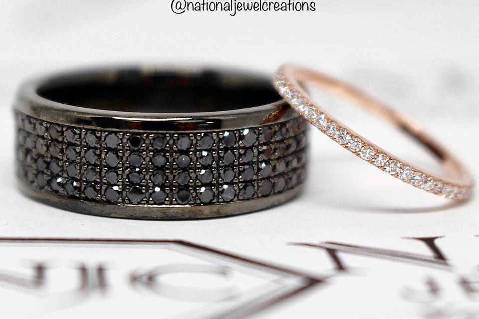 Black diamond and rose band