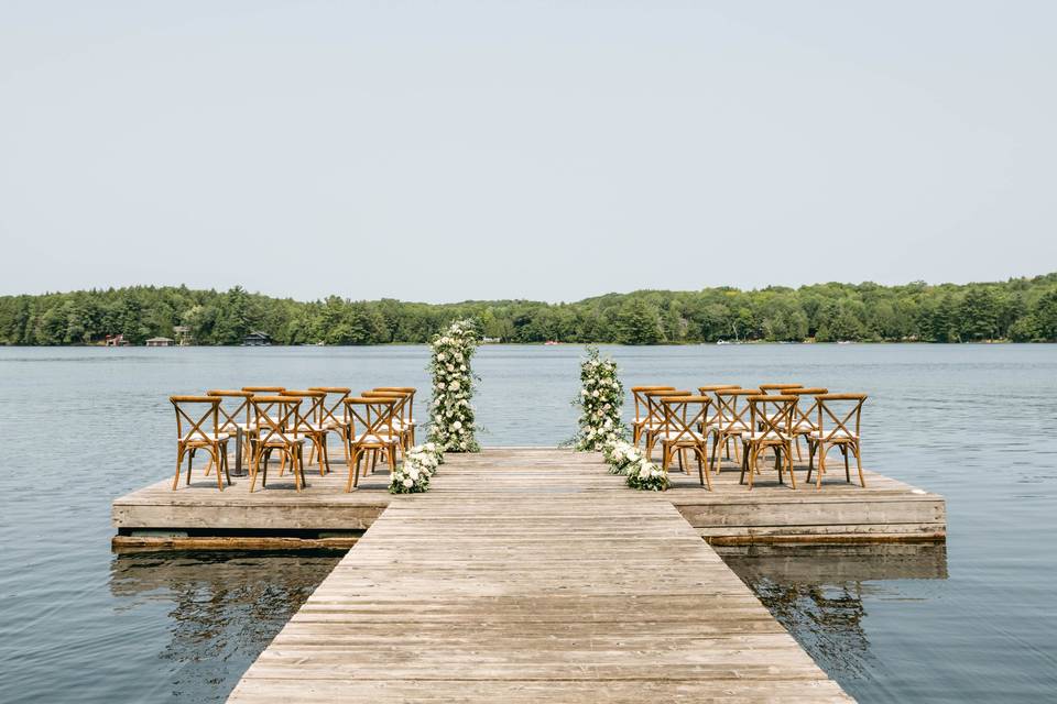 Ceremony on the dock