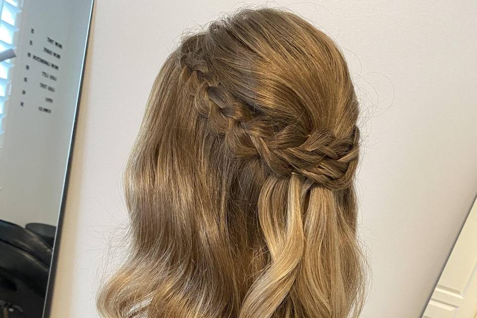 Braided half up-do