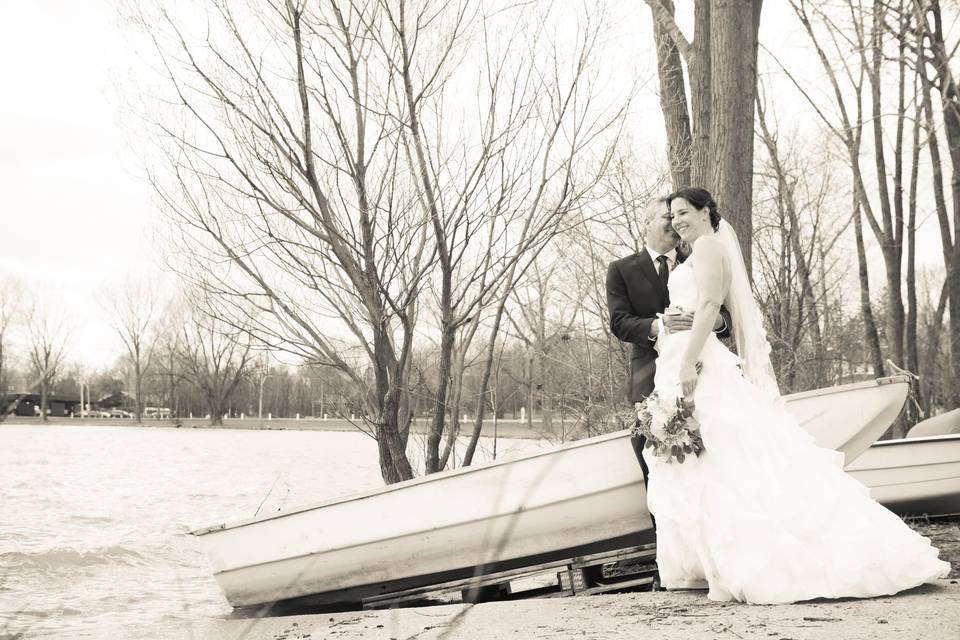 Couple by the water