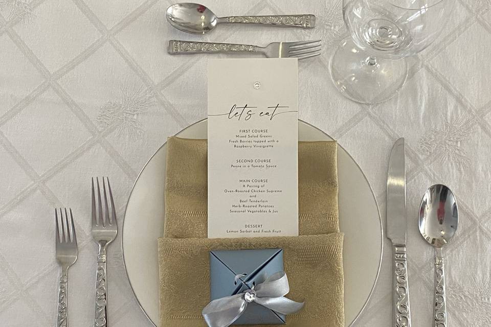 Menu card