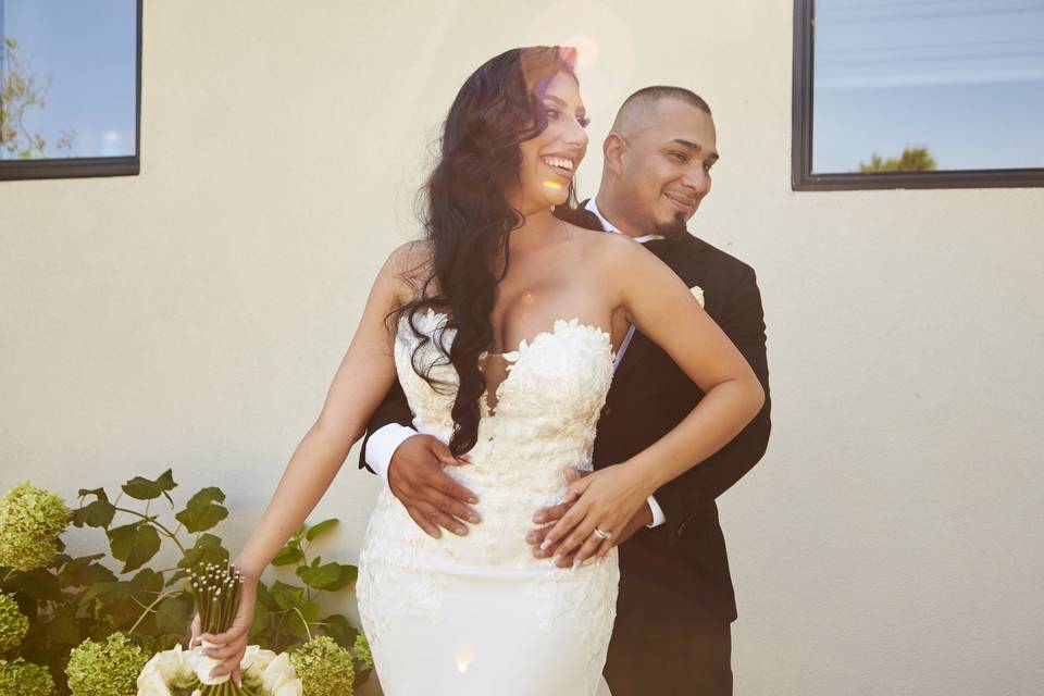 Bride with husband