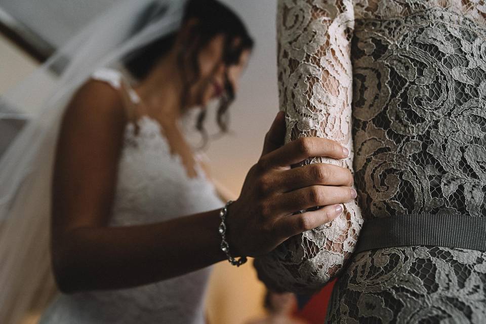 Bride with mother