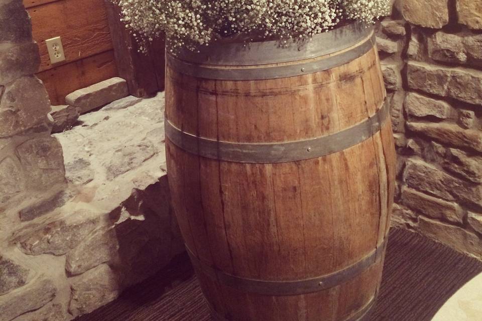 Wine barrel arrangement