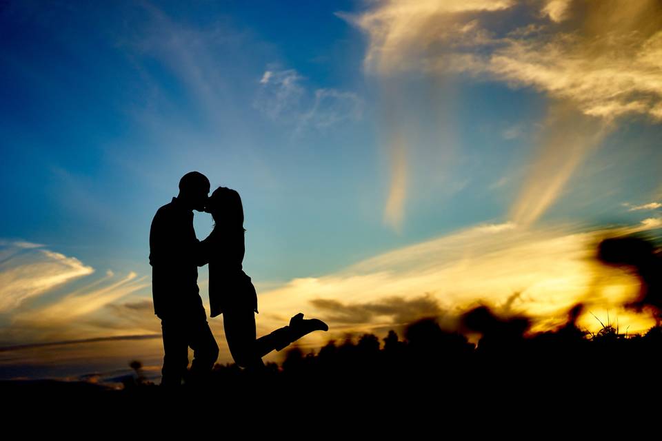 Sunset kiss