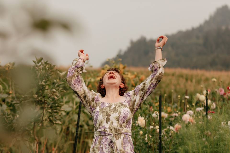 Micro Wedding on Flower Farm